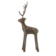 Creative CoOp Metal Standing Deer Figures and Figurines Grey