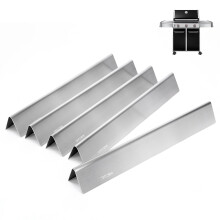 Qulimetal Sus304 17,5 inch Bare de arome pentru Weber Genesis E-310 E-330 Genesis 300 Series Grills cu butoane de control frontal (2011-2016) 304