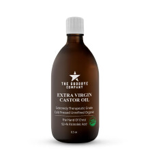 Castorolie USDA-gecertificeerde biologische glazen fles Puur koudgeperst - (250 ml) 100% natuurlijke extra vierge castorolie Ongeraffineerd Hydrateren