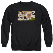Trevco Sportswear JLA649-AS-2 JLA Cinematic League Adult Crewneck Sweatshirt, Black - Medium