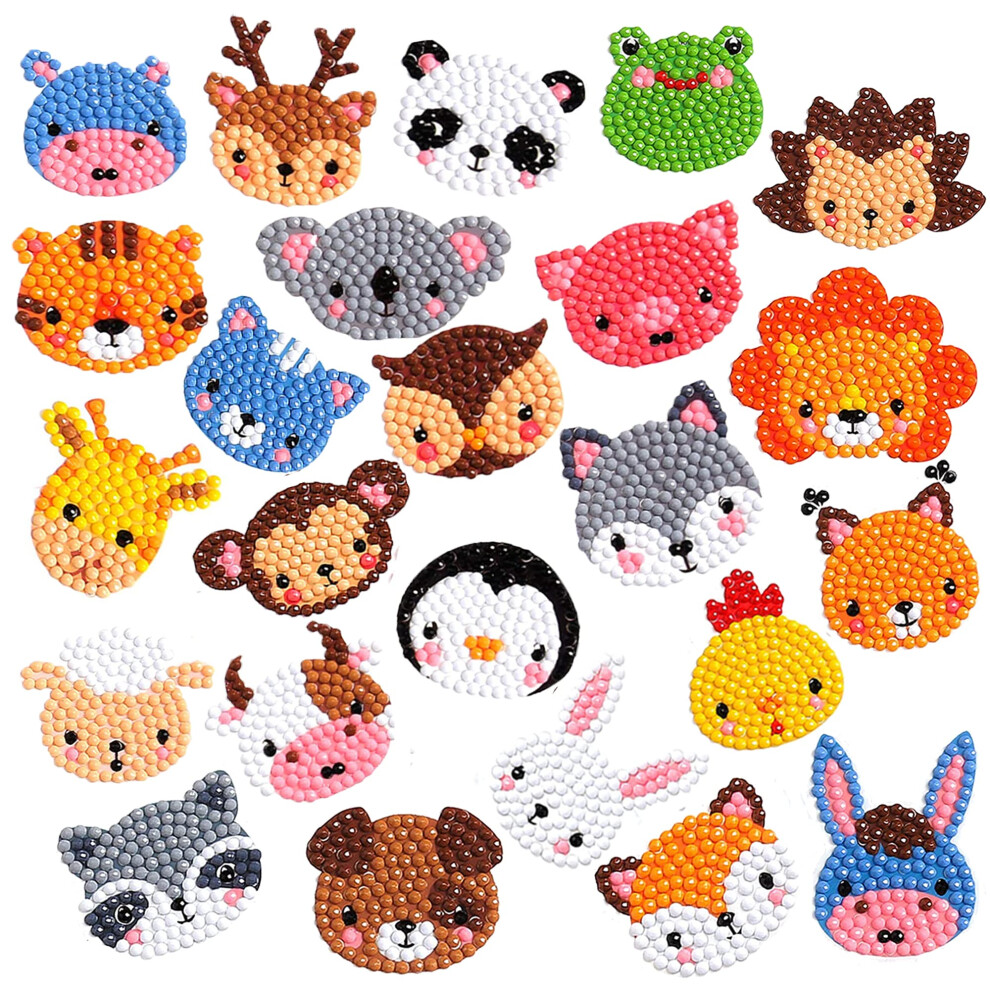 Sinceroduct 5D Fai Da Te Per Bambini Adesivi Con Diamanti Animali Kit Per Principianti Con Diamanti-image