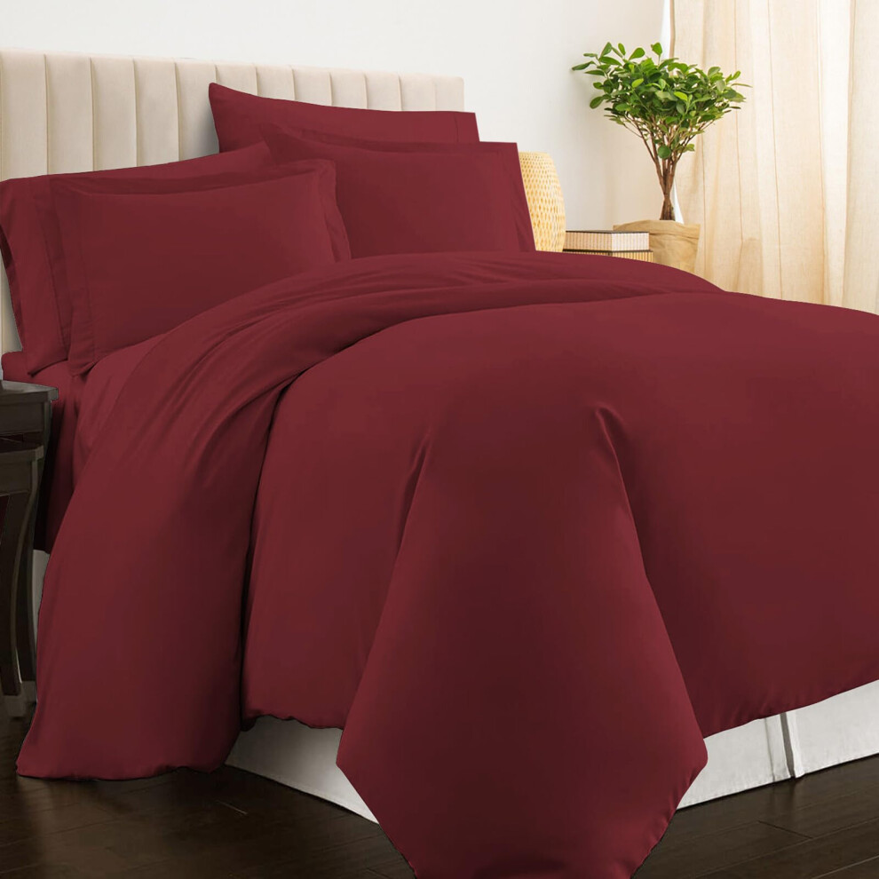 Parure de lit Pizuna 100 % coton pur pour lit Queen size. Luxueux tissage satin de coton     fibres longues 400 fils au pouce carr    avec fermeture