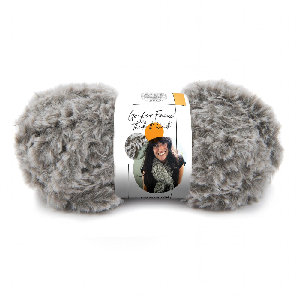 Lion Brand Yarn (1 streng) Ga voor Faux Thick & Quick Bulky Yarn Husky