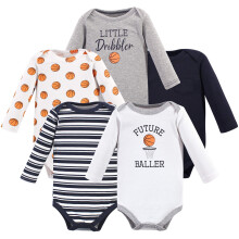 Hudson baby unisex baby bomuld langærmet bodysuits basketball 9-12 måneder os