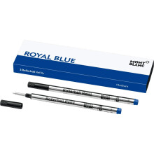 Montblanc - 2 recambios para rollerball azul real M (mediano)