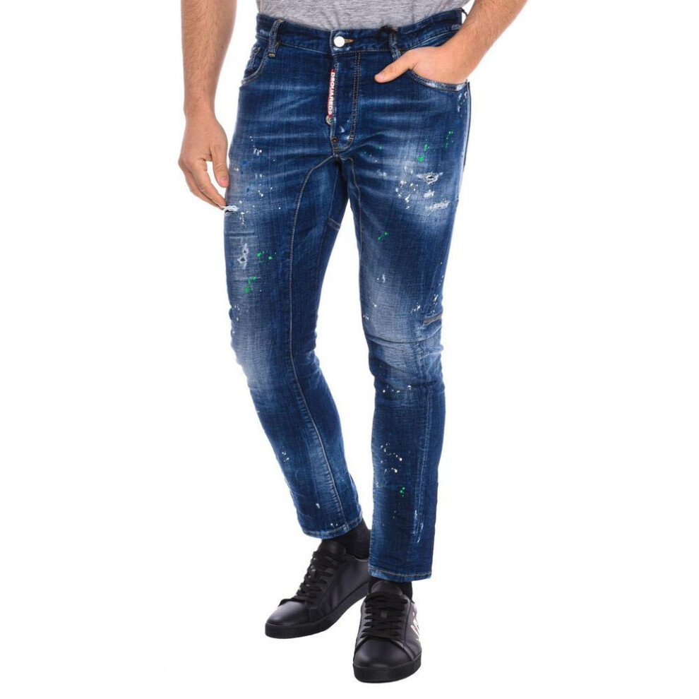 (blue, 48-IT) Pantalón Largo S71lb0636-s30342 Para Hombre