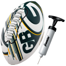 Franklin Sports NFL Green Bay Packers Football - Youth Mini Football - 8.5 Fotboll - Spacelace Easy Grip Texture - Perfekt fr barn