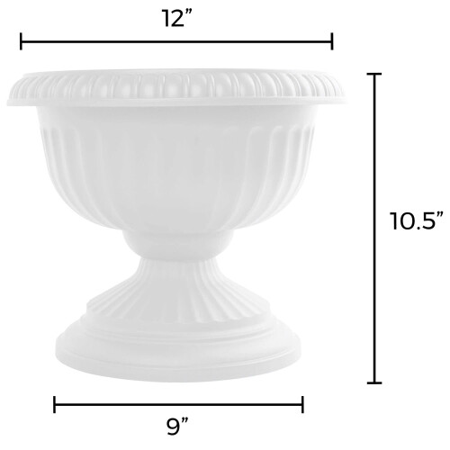 Bloem Grecian Urn Planter 12 Casper White 1