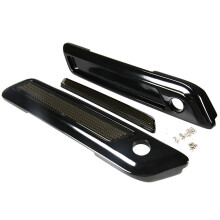 Coperture di chiusura della cerniera del coperchio esterno della borsa laterale nera per Harley Touring Electra Road Street Glide 2014-2021 (fumo