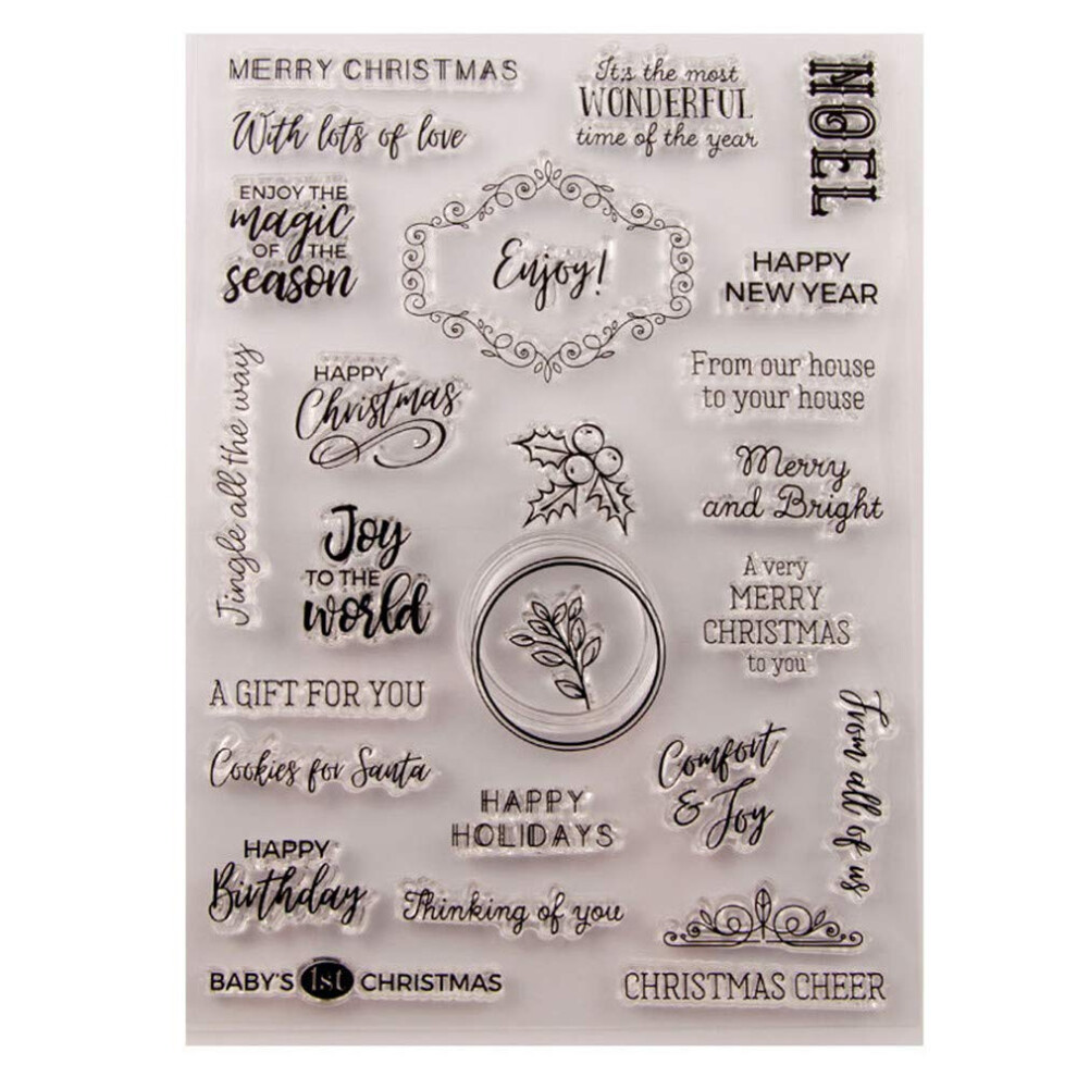 Sellos Transparentes De Arriettycraft Para Tarjetas Navide As, Decoraci N Y Scrapbooking, Sellos De Goma Para Manualidades, Con Frases De Versos-image
