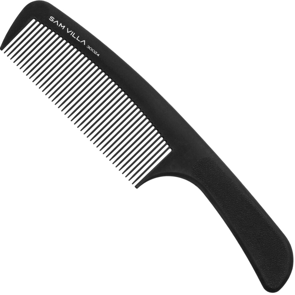 Sam Villa Unisex Black Artist Series Barbering Handle Comb,