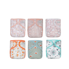 Kawaii Baby 6er-Pack Happy Auslaufsichere Stoffwindel   berz   ge Doppellagige    berz   ge Unisex und M   dchen 8-36 lbs
