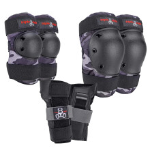 Triple Eight Saver Series Pad Set med Kneesavers Elbowsavers och Wristskers Medium Charcoal Camo