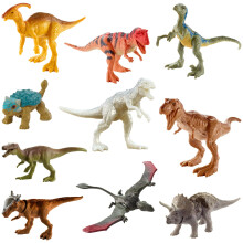 Mattel Jurassic World Camp Cretaceous Multipack with 10 Mini Dinosaur Action Figures Realistic Sculpting & One or More Movable Articulation