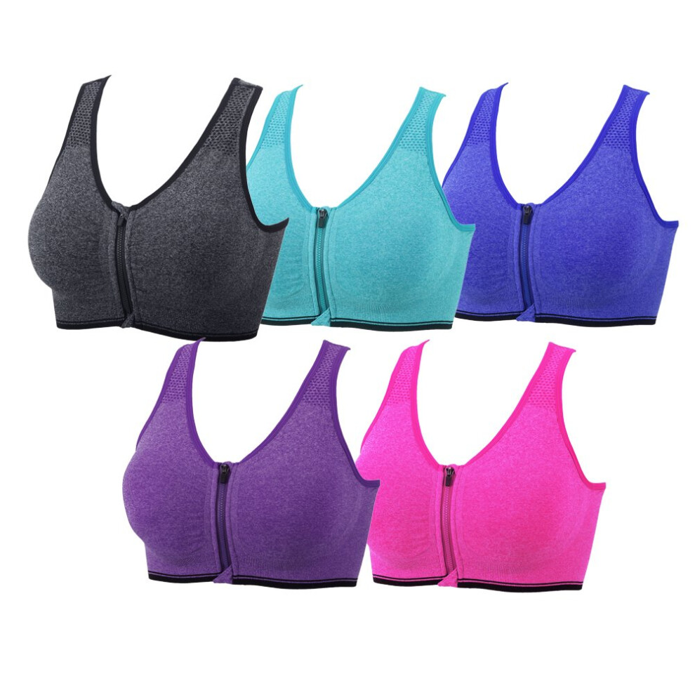 YEYELE Lot de 5 d   bardeurs     dos nageur avec fermeture    clair sur le devant et coussinets amovibles pour femme