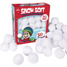Narwhal Novelties 50 Pack Palle di Neve Finte per Bambini 2 Pollici - Palle di Neve Artificiali per Interni ed Esterni