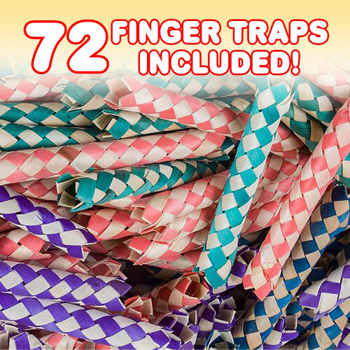 ArtCreativity Finger Traps - Πακέτο 72 - Κλασικοί Κινέζικοι Δακτύλιοι για Παιδιά και Ενήλικες 1