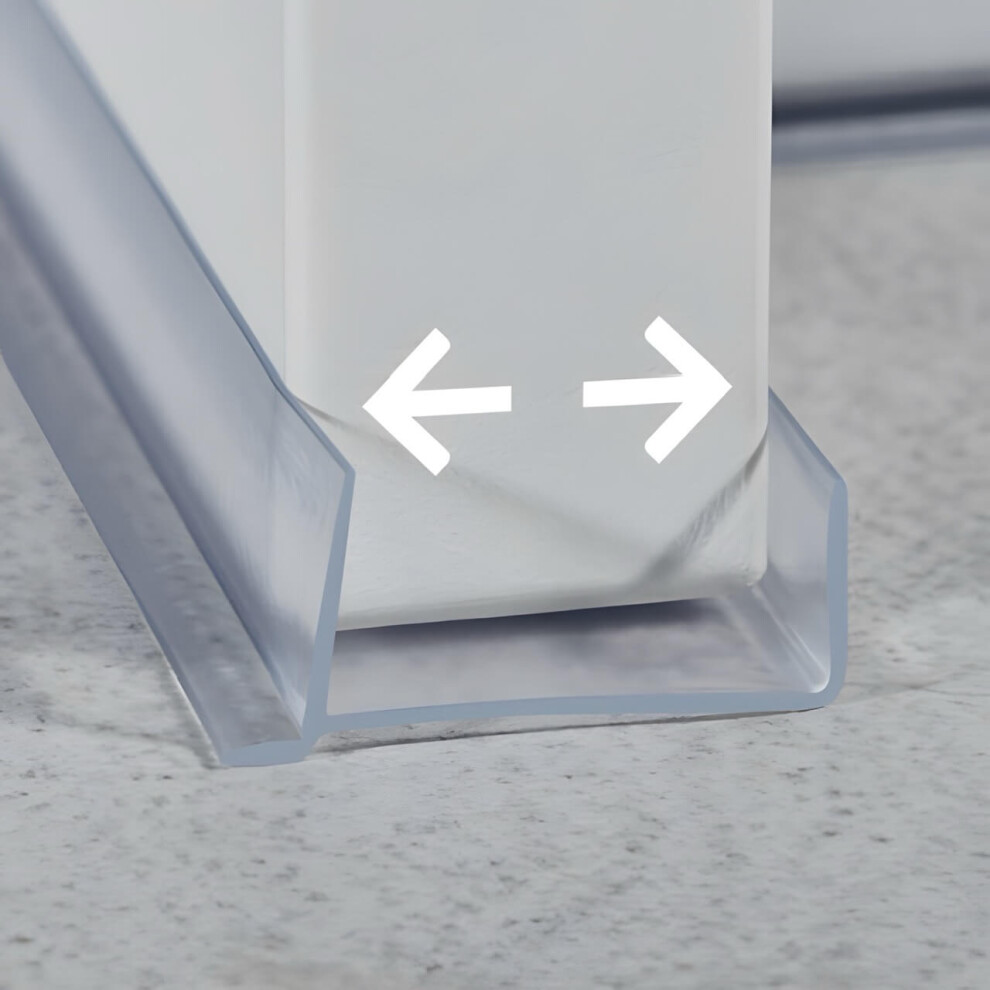 Plinth Sealing Strip Clear For 16mm - 18mm Kitchen Kick Boards 2700mm