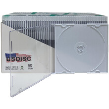 USDISC CD Jewel Case Slimline 5,2 mm Single 1 Disc White Pack 50