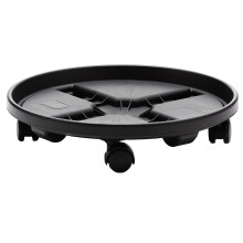 Bloem Round Planter Caddy avec roues: 14 """" - Black - Dolly Dolly a 360 degres Mouvement de roue pour le jardinage a l'interieur et a l'exterieur