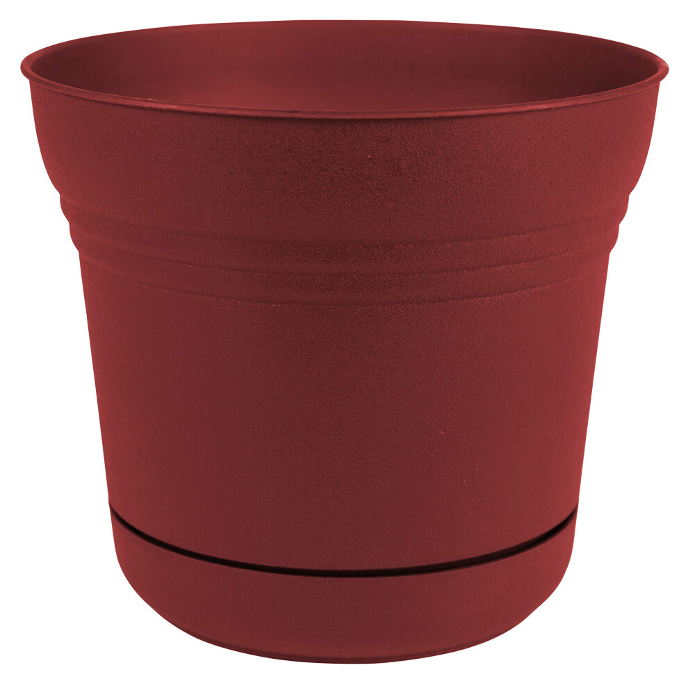 Fioriera Saturn Con Sottovaso Bloem SP0513, 13 Cm, Rosso Bruciato, 13 Cm