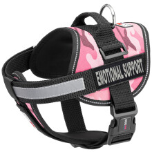 Dogline Unimax Dog Harness Vest Med følelsesmæssige understøttelsesplaster Justerbare stropper Åndbar neopren til identifikationstræning Dogs GRI