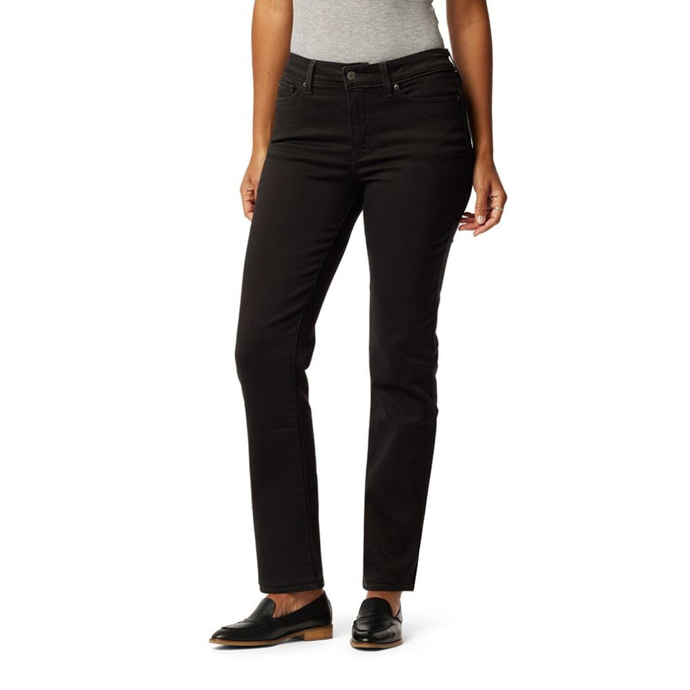 Levi Strauss Signature Gold Women's Curvy Totally Shaping Straight Jeans Available in Plus Size  Night Sky-Waterless  22 Short
