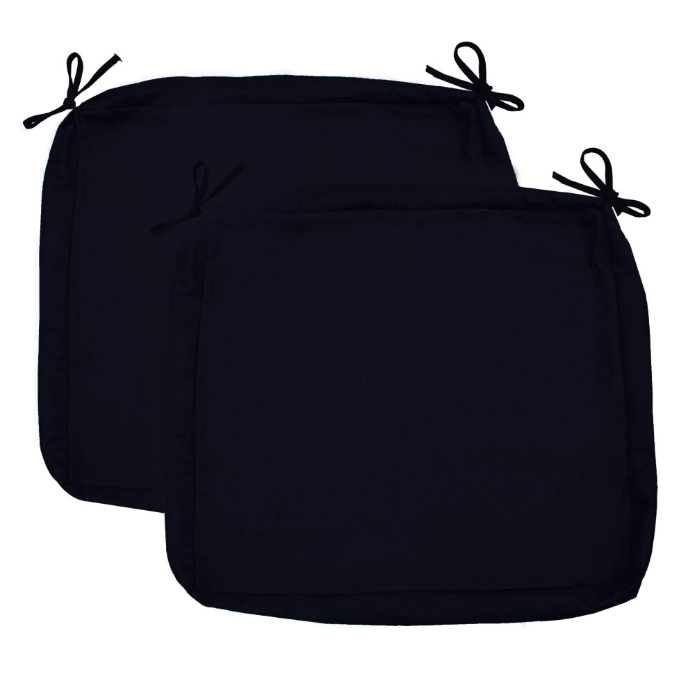 Housse de coussin de si   ge d'ext   rieur Sigmat, carr   e, hydrofuge, noire, 50,8 x 50,8 x 5,1 cm (2 housses)