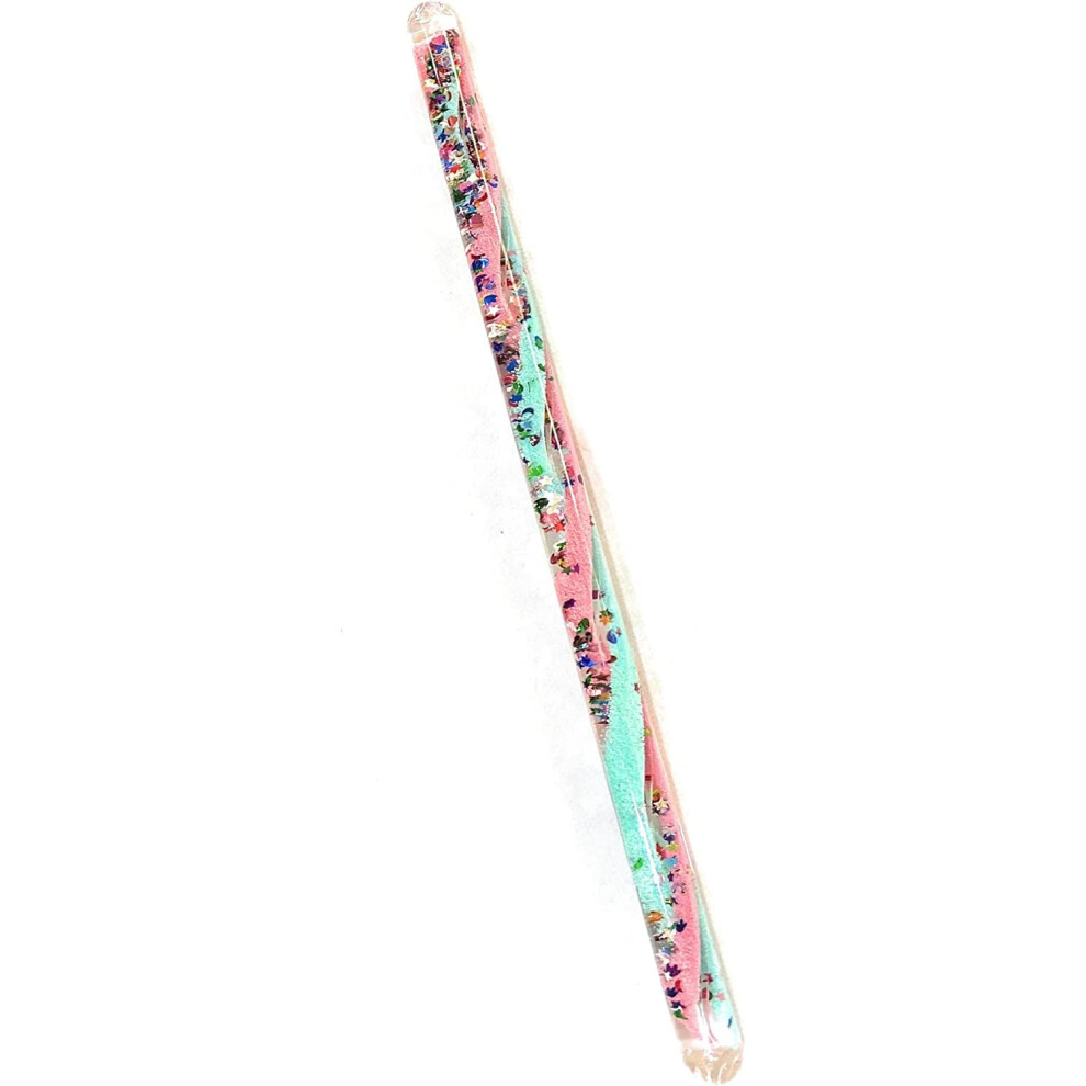 Star Magic Mesmerizing Spiral Glitter Wand - Betoverende Glitterveld Wand. ??N Magic Wonder Wand Tube (Aqua/Roze 11 Inch) Voor Kinderen.-image