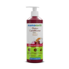 MAMAEARTH Onion Conditioner met Kokos | Vermindert haaruitval en herstelt schade | Versterkt, voedt en ontwart het haar | Parabeenvrij | 400 ml