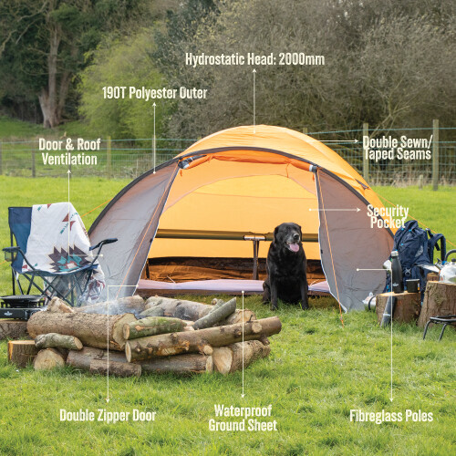Milestone Camping 4-Person Super Dome Tent 2