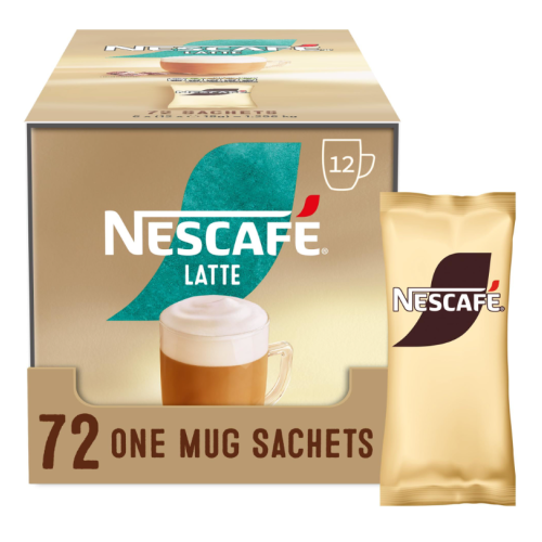 NESCAFÉ Latte Instant Coffee Sachets - 72 x 18g