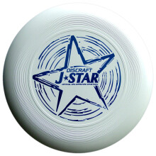Discrau      o de 145 gramas de disco esportivo J-estrela branca