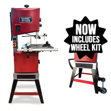 LUMBER JACK 14" Professional Bandsaw Floor Standing 1100W Induction Motor Cast Iron Table Top Includes Circular Cutting Attachment & Factory Fitted 13