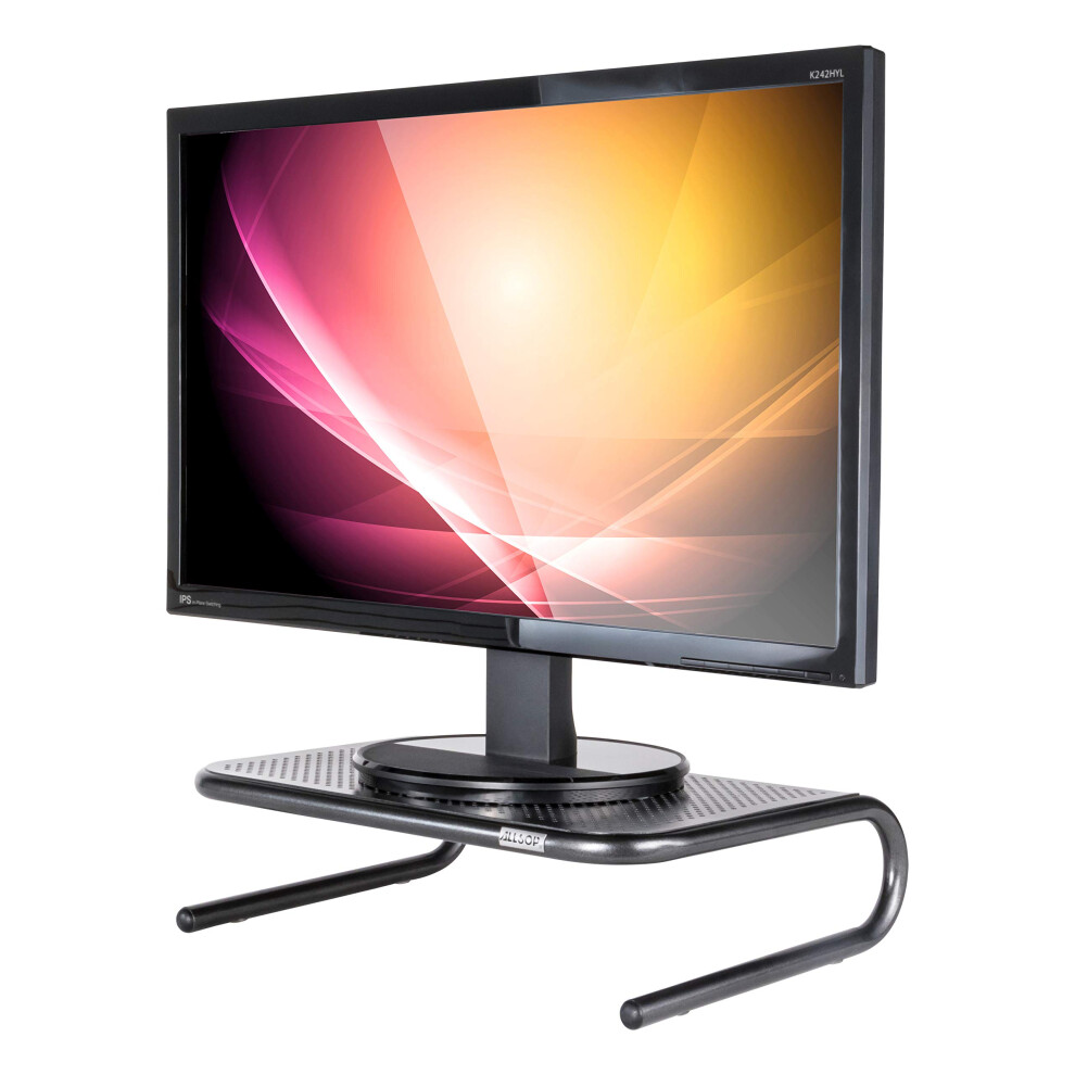Photos - Other for Computer Allsop Metal Art Jr. Monitor Stand, 14.75 X 11 X 4.25, Black, Supports 40 Lbs FBA30165