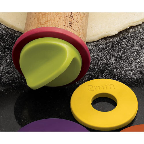 Joseph Joseph Joseph Joseph Adjustable Rolling Pin with Removable Rings  13.6  Multi-Color 1
