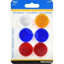 5028837 REFLEKTOROK ASTD 1,25"""""""" 6PK Hillman 1,25 hvelyk Kerek, vlogatott fnyvisszaverok 6 db (12 db-os csomag)