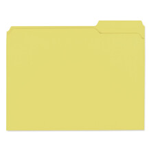 Universele 16164 Gekleurde Mappen, 1/3 Snede Assortiment, Twee-Laags Boven Tab, A4, Geel (Doos van 100)