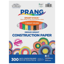 Sunworks 6525 Construction Paper Smart-Stack 58 lbs. 9 x 12 Assorterede 300 ark/pakke