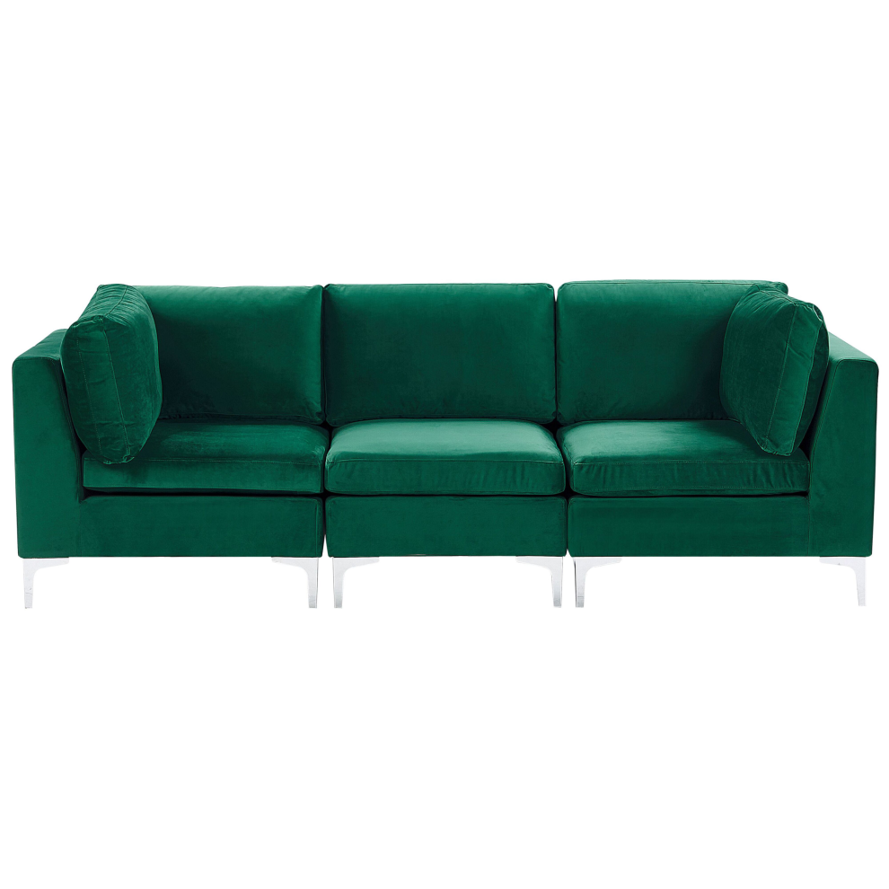 Modular Sofa EVJA Velvet Green 3 Seater