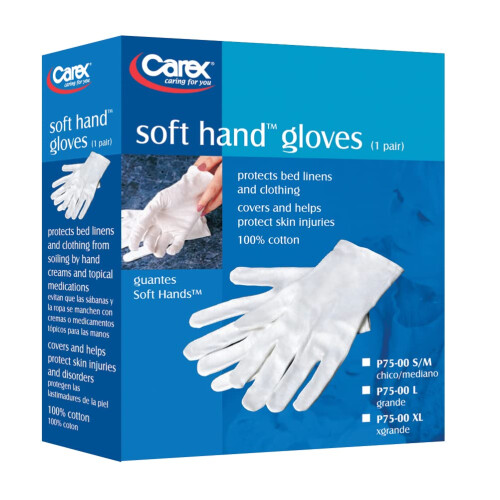 Carex Guantes de algodón Soft Hands Talla: Grande 1
