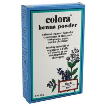 Colora - Henna w proszku Naturalny organiczny kolor włosów Czarny - 2oz.