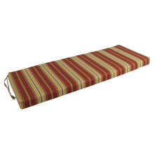 Blazing Needles Patterned Outdoor Spun Polyester Loveseat Cushion 51"""" Wide Kingsley Stripe Ruby