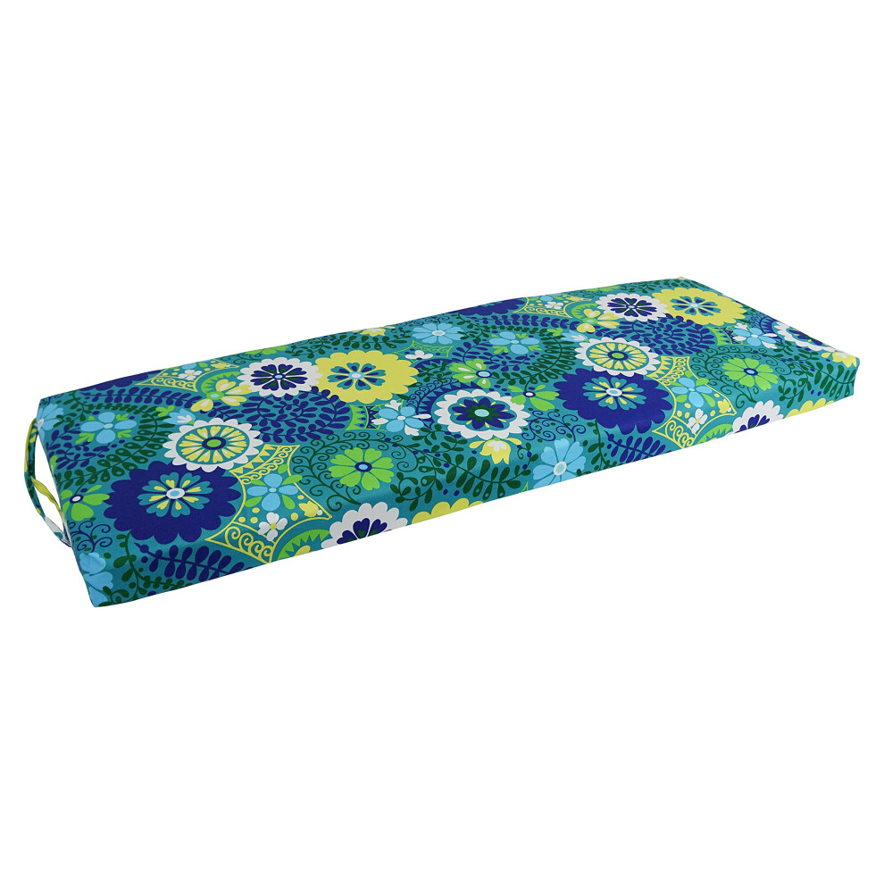 Coussin de banc d'ext   rieur Blazing Needles, lot de 1, couleur bleu azur de luxe