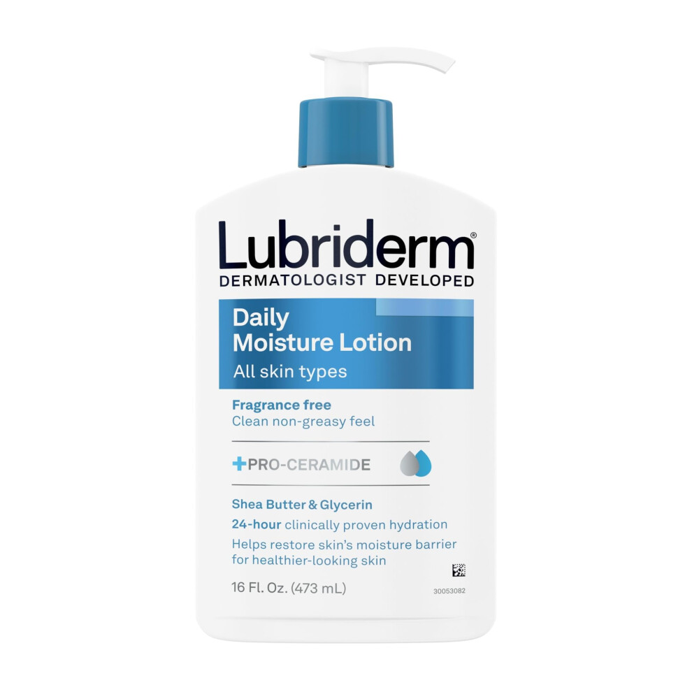 Photos - Cream / Lotion Lubriderm Daily Moisture Lotion No Fragrance 16 oz  PPAX1163135 (Pack of 4)