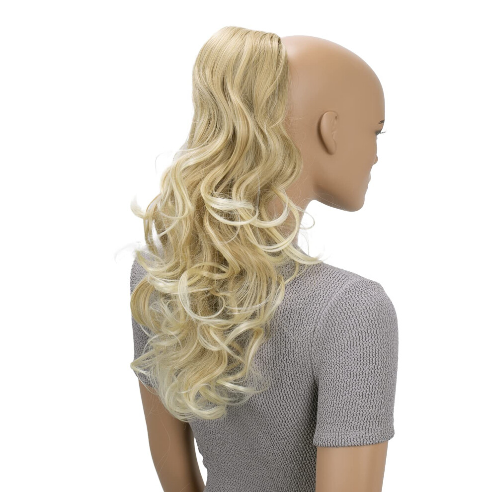 Caisha Unisex 18 Hairpiece Ponytail Extensions Voluminous Wavy Blond Mix Ph10