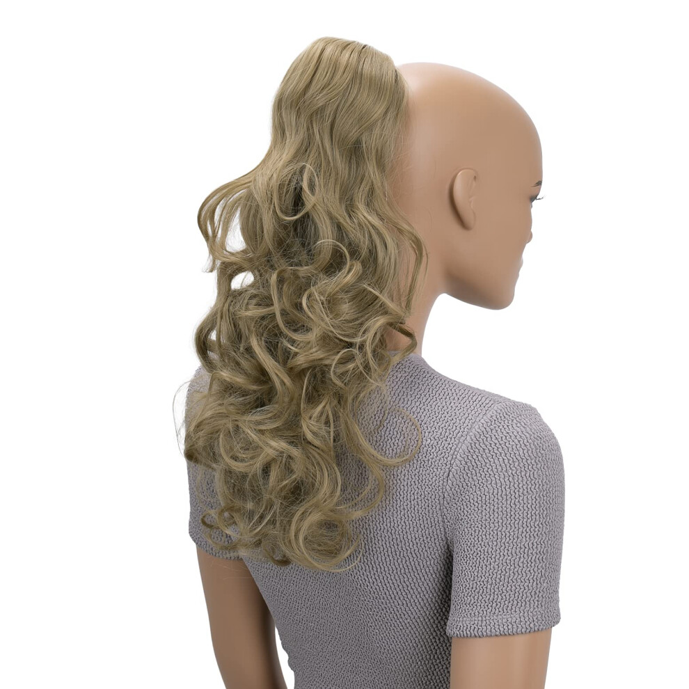 Caisha Unisex 18 Hairpiece Ponytail Extensions Voluminous Wavy Natural Blonde Ph15