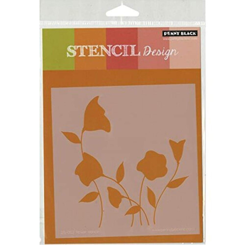 Penny zwarte bloem dans scrapbooking stencil