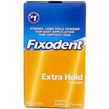 Fixodent Prothesenhaftmittel Pulver Extra Halt 76 g (Packung mit 2)