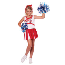 Highschool-Cheerleader-Kostüm für Kinder, Größe S (4–6)
